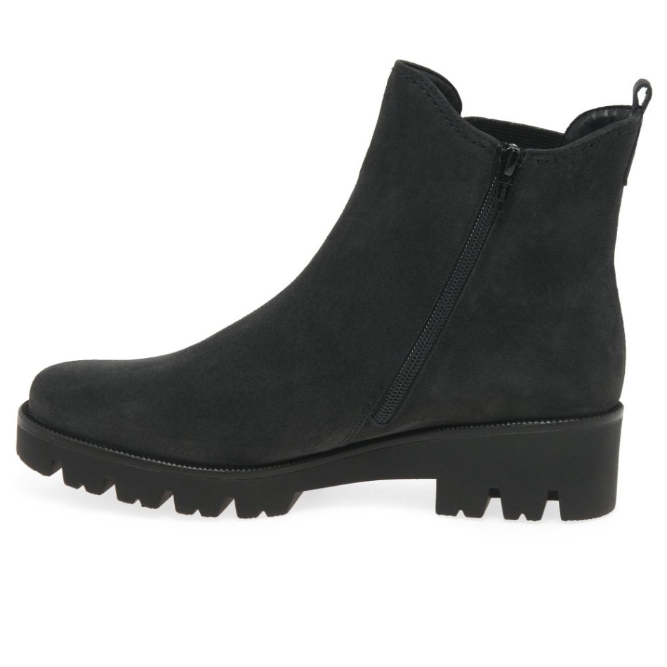 Bottes Chelsea Femme Newport Gabor | Daim Gris Foncé Exclusif